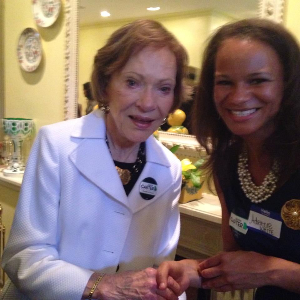 Adrienne White and First Lady Carter